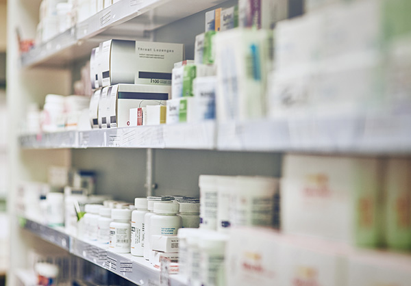 image of medication at a pharmacy